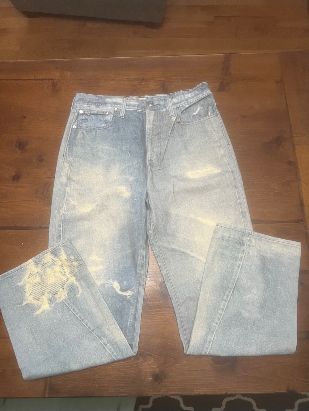 J. Crew/Point Sur collaboration Light Blue Distressed Boyfriend Jeans